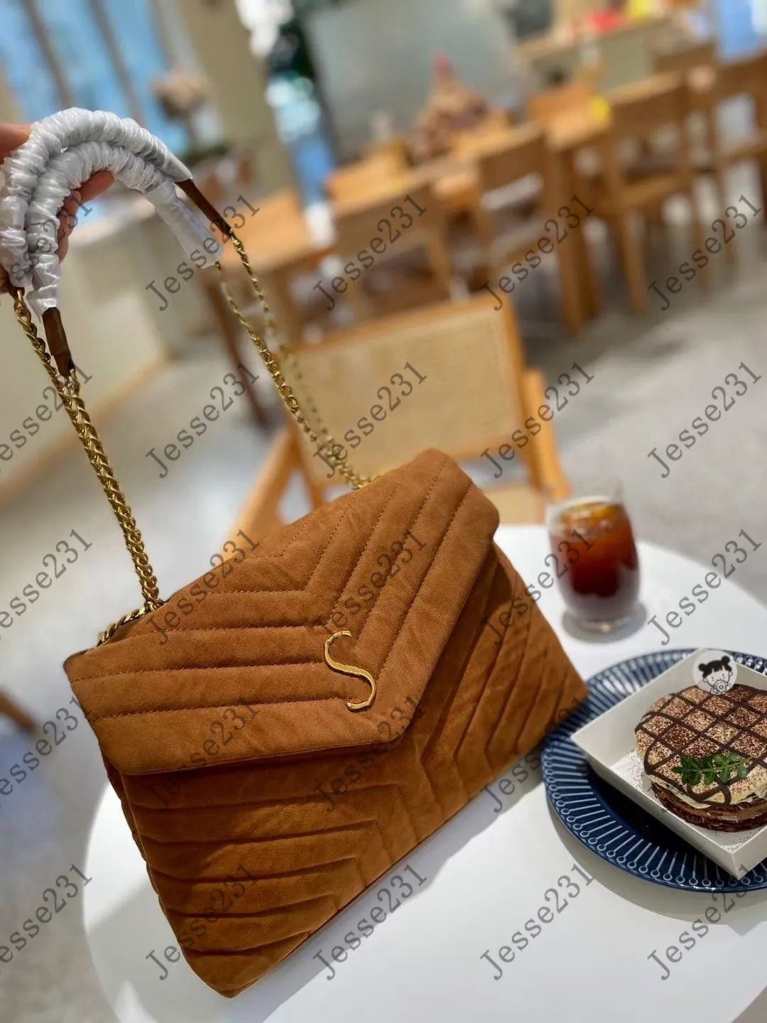 Designer 5A Quality Women Shoulder Bags Lady Nubuck Leather Chains Bag Handbags Messenger Shoppin... | DHGate