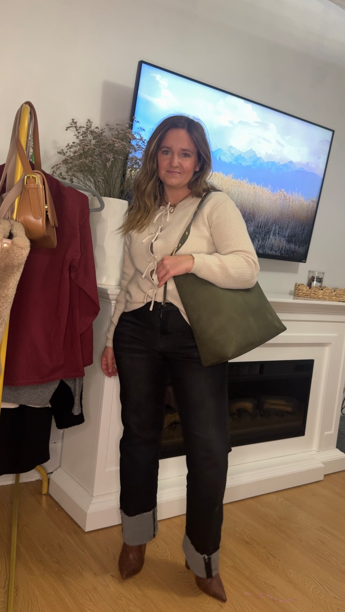 Amazon Finds 🤍
Outfit 2/7 of my Thanksgiving outfit series (yes… I added one because this sweater deserved her moment 😌)

Cozy tie-front sweater, cuffed denim, and western boots for a cute + comfy holiday look. Linking all pieces below! ↓

#LTKfashion #LTKholiday #LTKfallstyle #LTKunder50 #amazonfashion #amazonfinds #thanksgivingoutfit #holidaystyle #amazonoutfit #ltkdenim #ltkshoecrush

#LTKStyleTip #LTKHoliday #LTKSeasonal