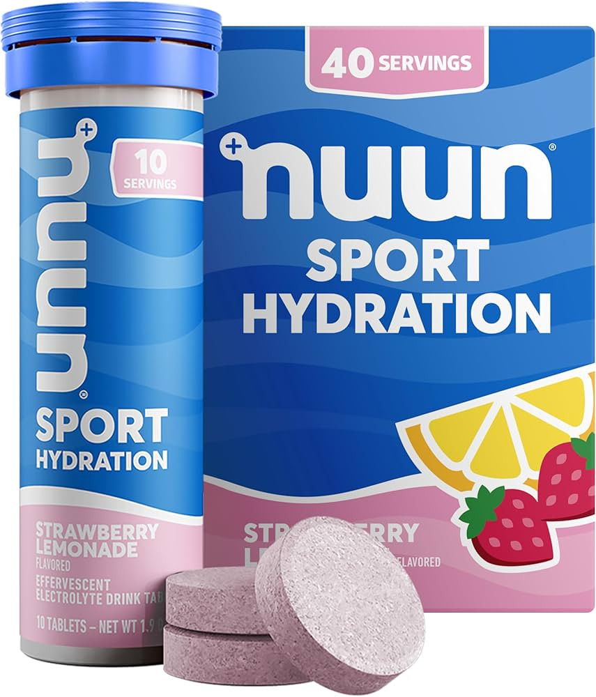 Nuun Sport Electrolyte Tablets for Proactive Hydration, Strawberry Lemonade, 4 Pack (40 Servings) | Amazon (US)