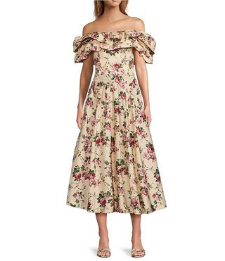 x The Style Bungalow Miraflores High Waist Pleated Floral Print Skirt | Dillard's