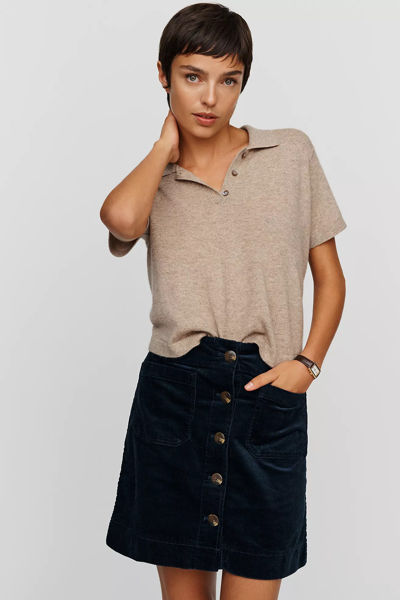 Maeve Colette Corduroy Mini Skirt | Anthropologie (US)