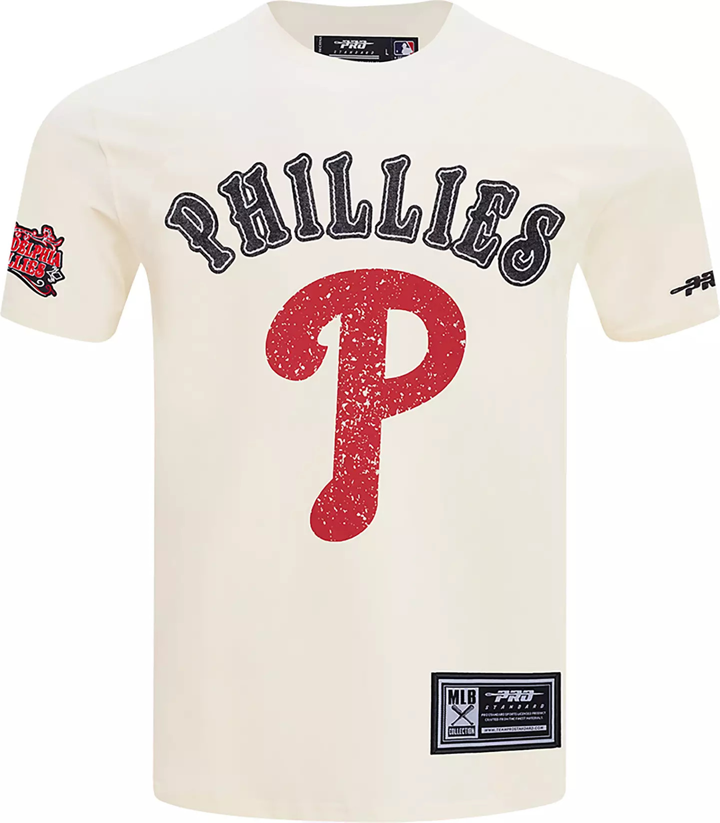 Pro Standard Men's Philadelphia Phillies Cream Rebel Athletics Stacked Logo Short Sleeve T-Shirt | DICK'S Sporting Goods