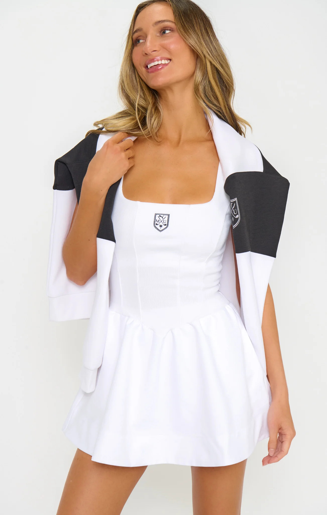 Putt Putt Mini Dress ~ White Rib | Show Me Your Mumu