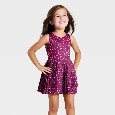 Toddler Girls' Pleated Active Dress - All In Motion™ Berry Purple 5T | Target