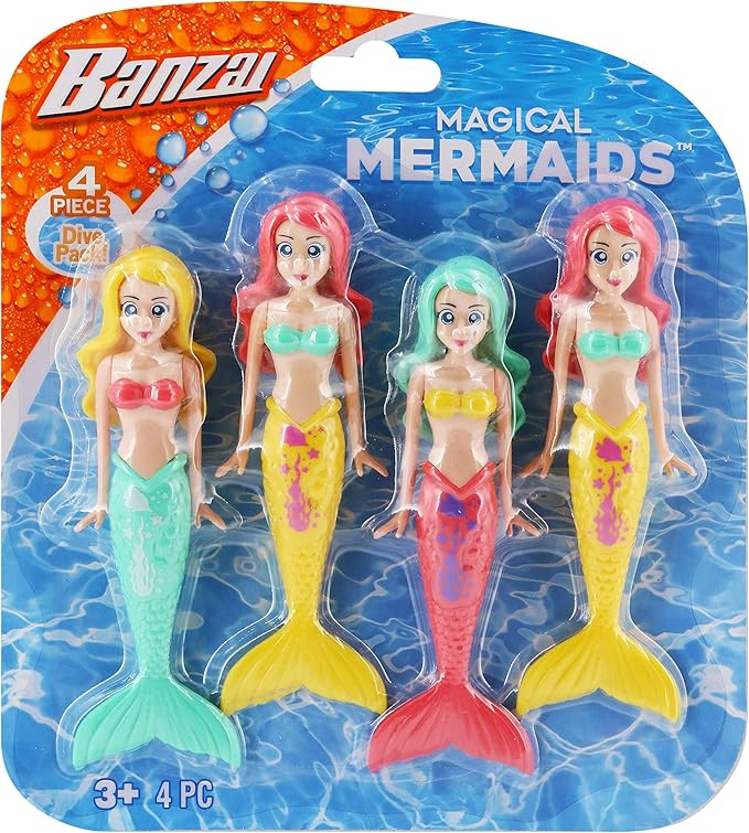 Banzai Dive Mermaids 4pc Colors May Vary | Amazon (US)
