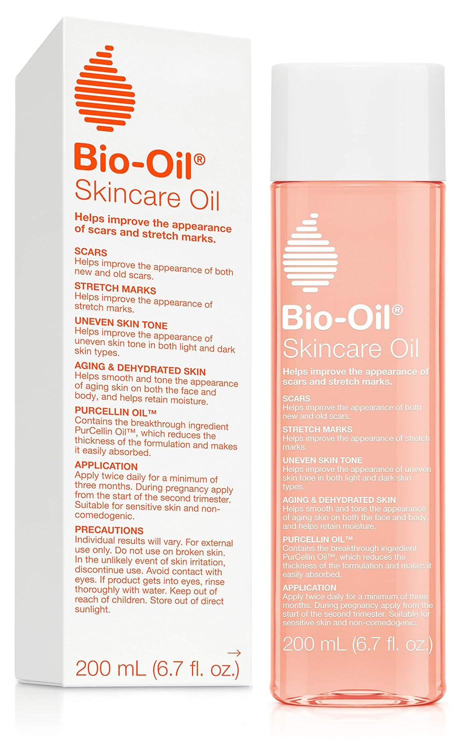 Bio-Oil Skincare Oil, 6.7 Ounce, Body Oil for Scars and Stretch Marks, Hydrates Skin, Non-Greasy,... | Amazon (US)