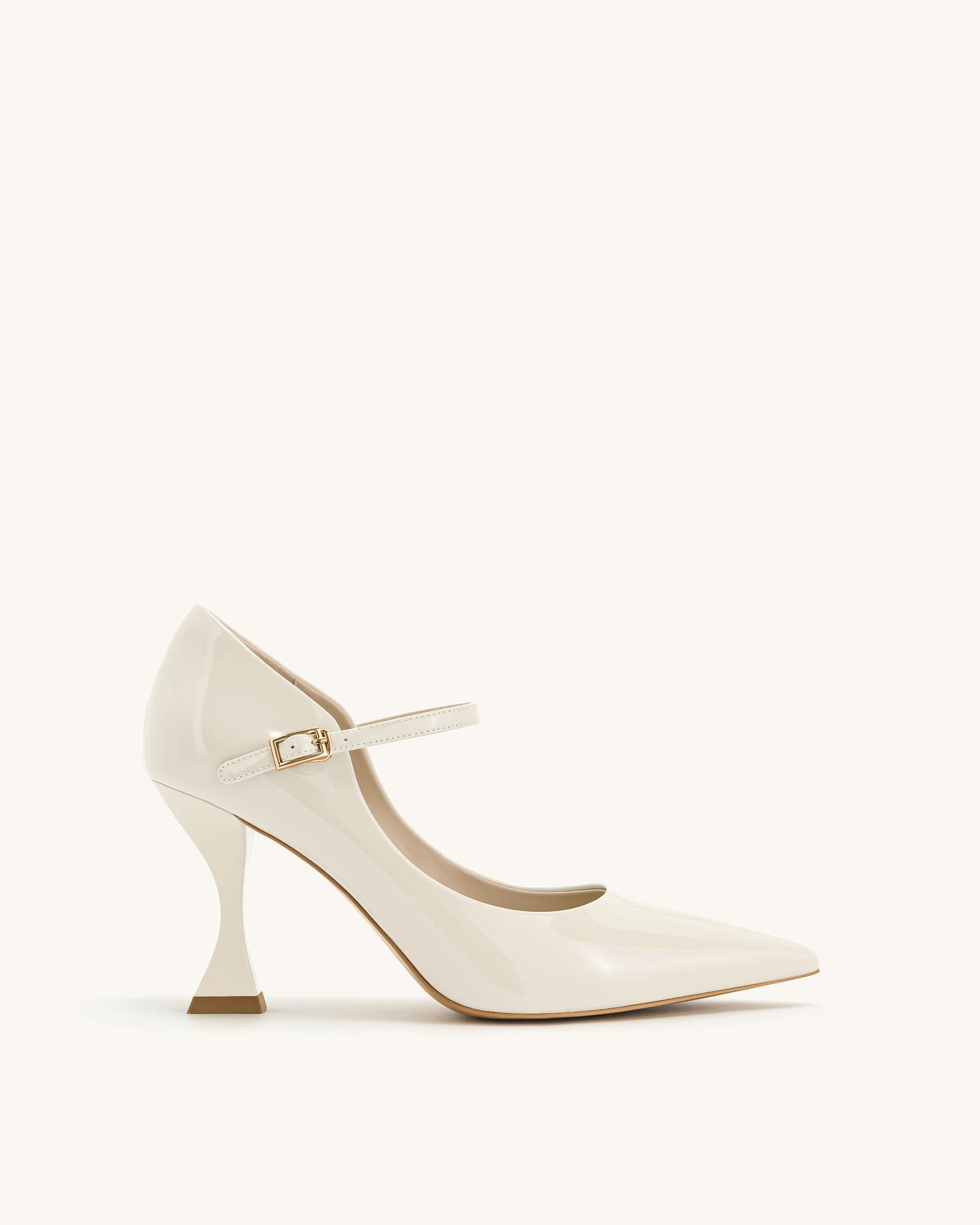 Thalina Patent Leather Pumps - Beige | JW PEI US