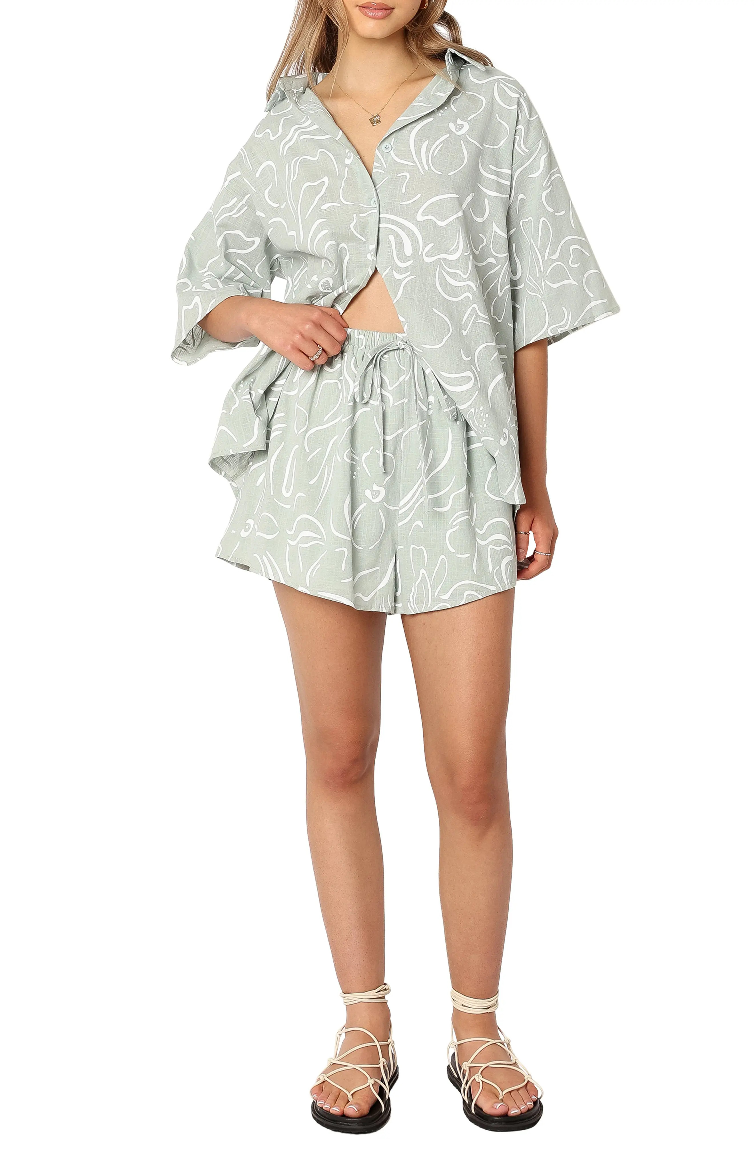 Fiorelli Button-Up Shirt & Shorts (Women) | Nordstrom | Nordstrom
