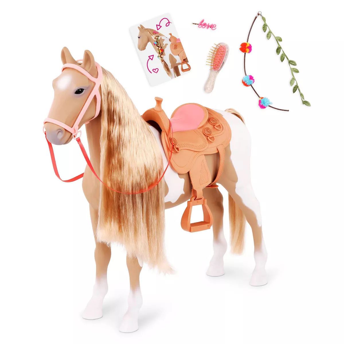 Our Generation Palomino Hair Play Horse Accessory Set for 18" Dolls | Target