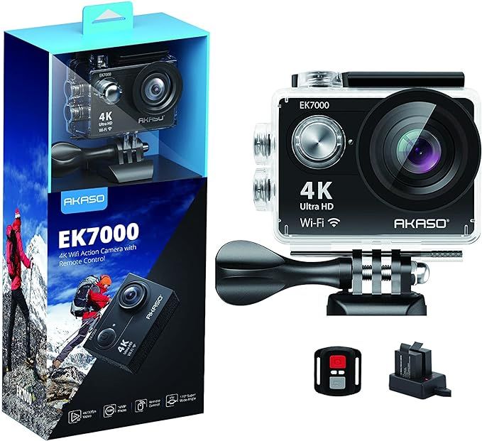 AKASO EK7000 4K30FPS Action Camera Ultra HD Underwater Camera 170 Degree Wide Angle 98FT Waterpro... | Amazon (US)