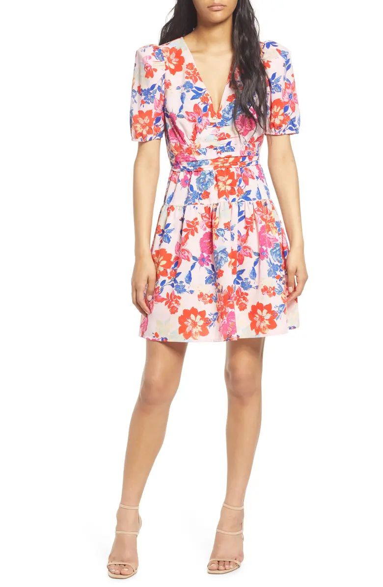 VERO MODA Remi Floral Short Sleeve Dress | Nordstrom | Nordstrom