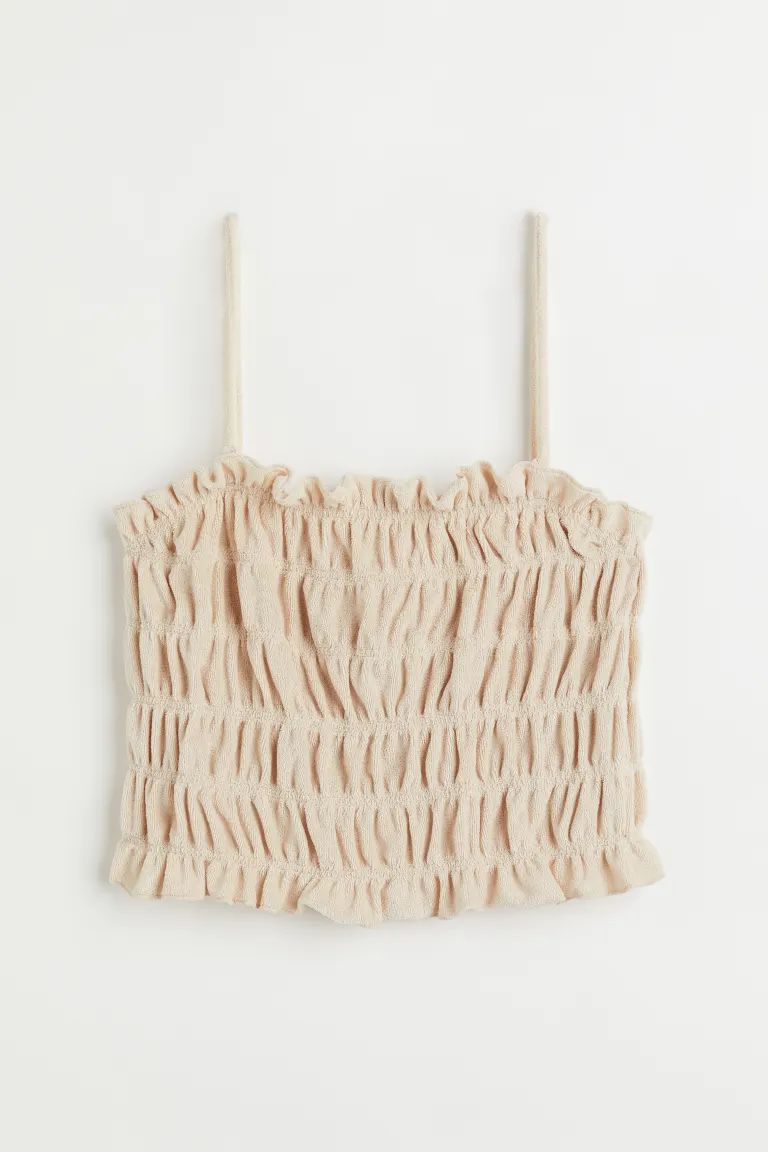 Smocked Terry Top | H&M (US + CA)