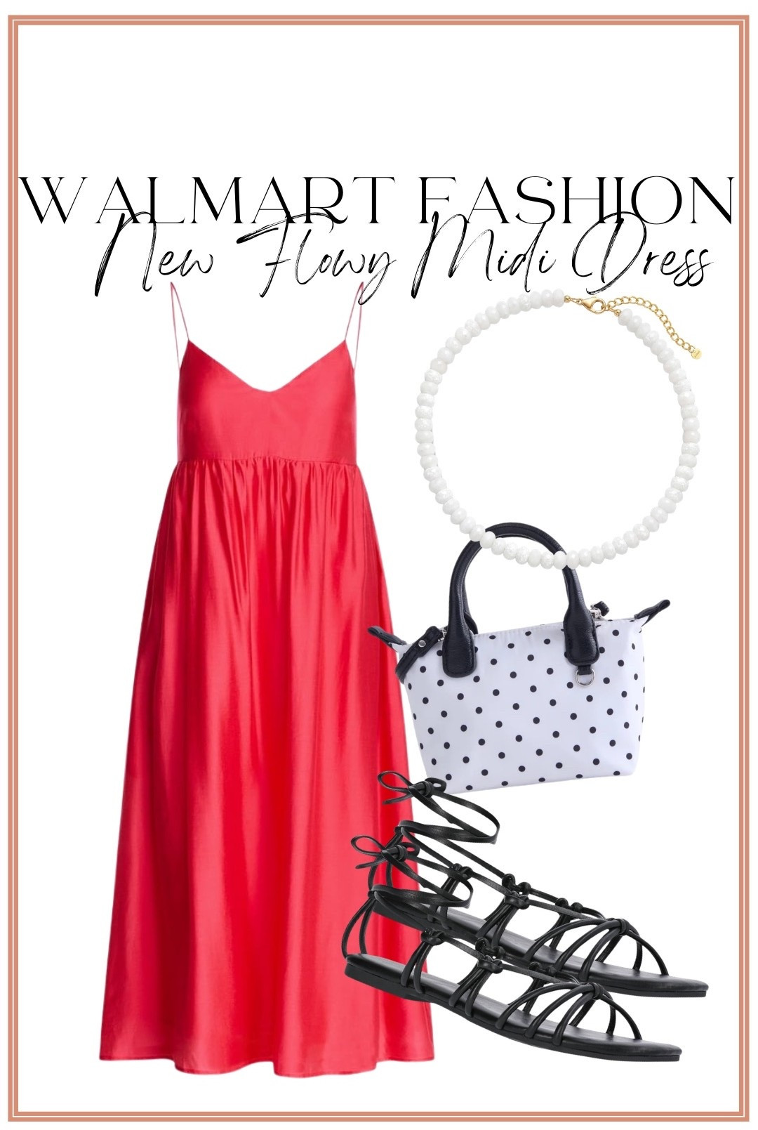 This gorgeous coral flowy midi dress from Walmart is one of my favorite new arrivals! 🩷 The vibrant color is perfect for summer, and the lightweight, breezy fit makes it so easy to dress up or down. Whether you’re heading on vacation, out to dinner, or celebrating the Fourth of July weekend, this dress is such a beautiful statement piece. I paired it with black lace-up sandals, a fun polka dot bag, and simple beaded jewelry for an effortlessly chic look.

✨ Runs TTS and is one of those easy dresses you’ll reach for all season long!

#walmartfashion #walmartfinds #walmartstyle #coraldress #mididress #summerdress #summerfashion #vacationstyle #affordablefashion #budgetfashion #fourthofjulystyle #ootd #fashionfinds #everydaystyle #styleinspiration

#LTKootd #LTKPetite