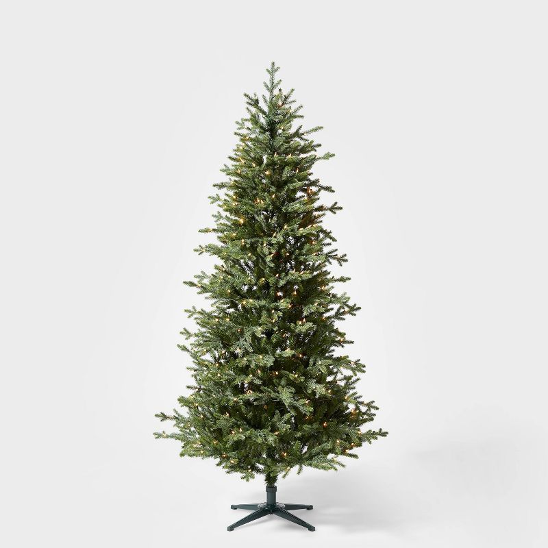 7&#39; Pre-Lit Indexed Balsam Fir Artificial Christmas Tree Clear Lights - Wondershop&#8482; | Target