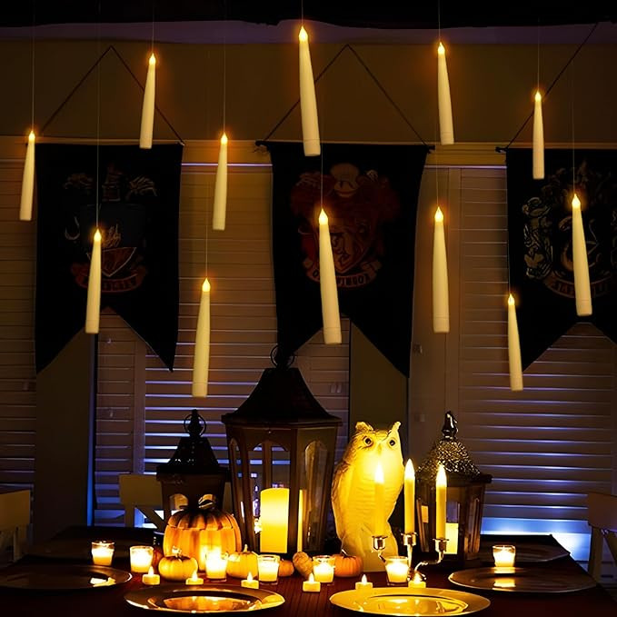 ORIENTAL CHERRY Halloween Decorations - Floating LED Candles with Remote Control -12Pcs Magic Wit... | Amazon (US)