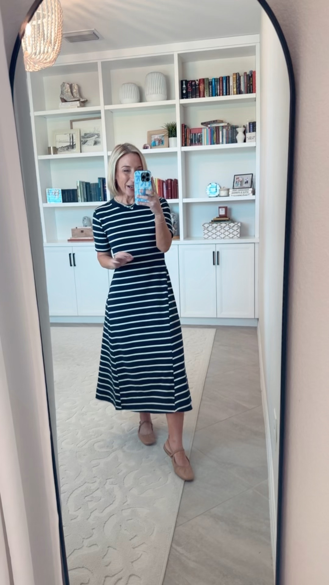 Walmart unboxing and try-on * Seamed Cotton Midi Dress - size XS. $14.98. 3 colors. 

#LTKOver40#LTKSeasonal 

 

#LTKootd