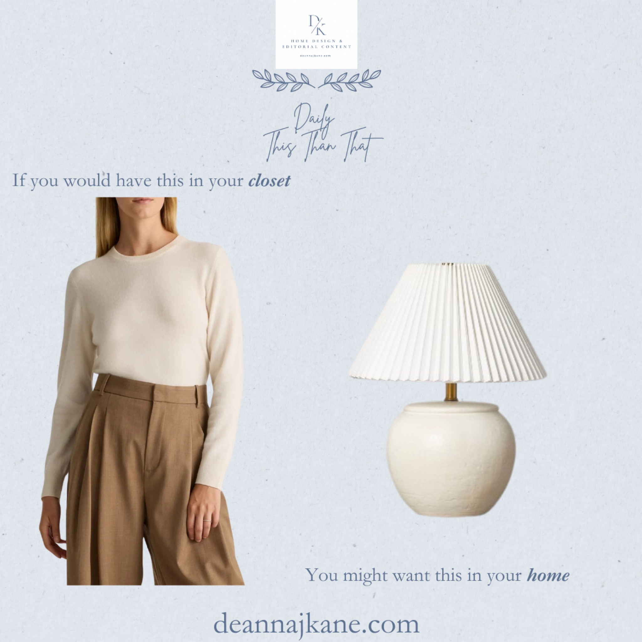 If you would wear this cream cashmere sweater, you might want this cream ceramic lamp in your home  

#LTKCyberWeek #LTKHoliday #LTKHome