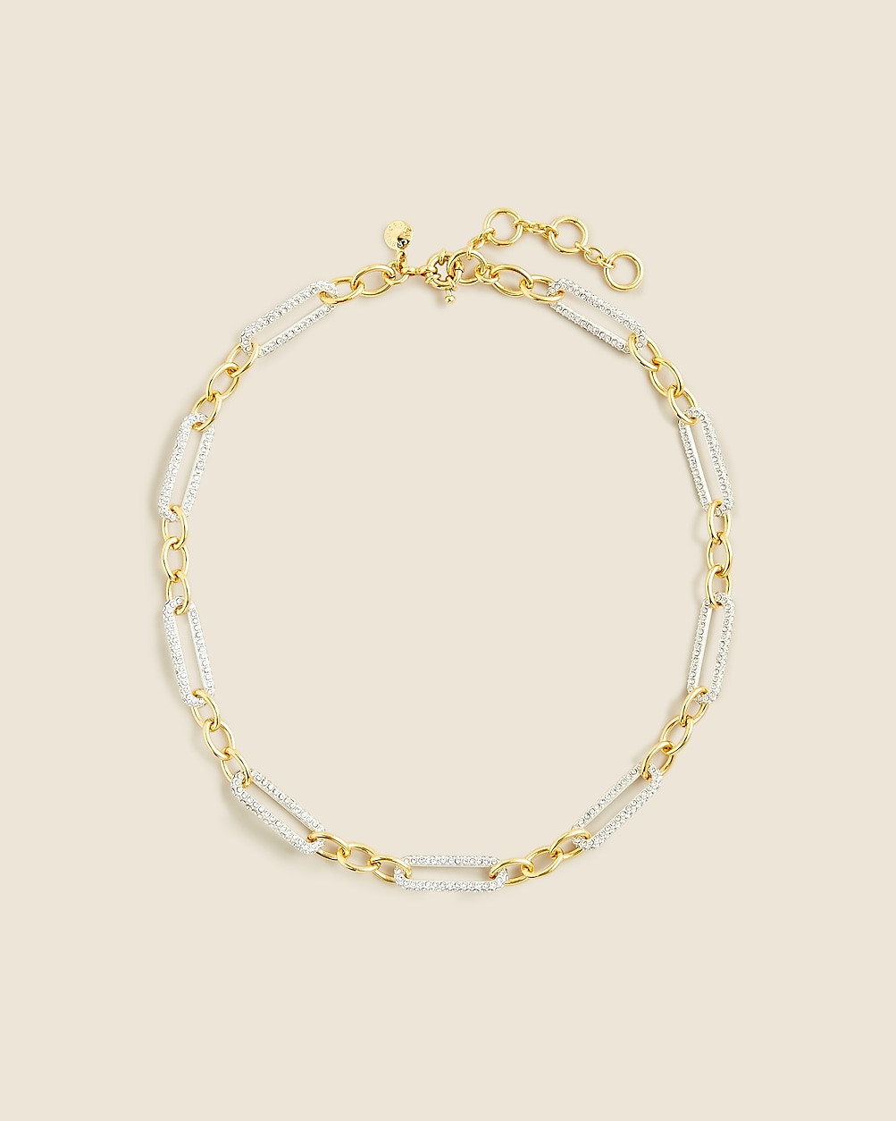Pavé crystal link necklace | J. Crew US