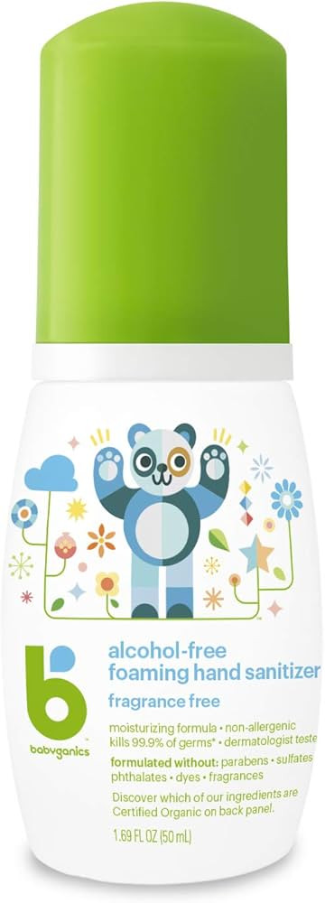 Babyganics Alcohol Free Foaming Hand Sanitizer, 1.7 oz | Amazon (US)