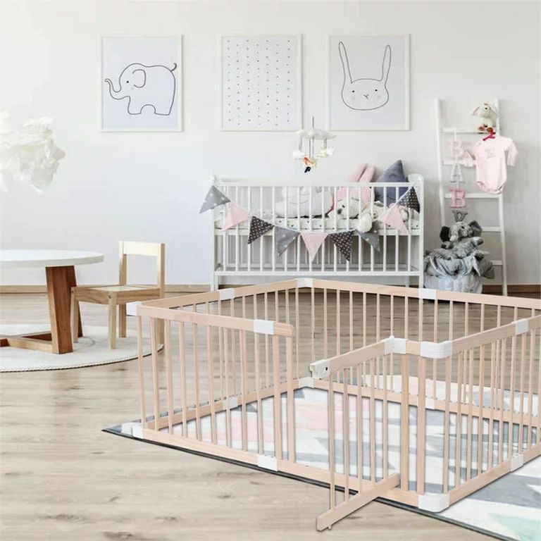 Kingway Furniture Baby Wood Saftey Gate in Off White with White connector - Walmart.com | Walmart (US)