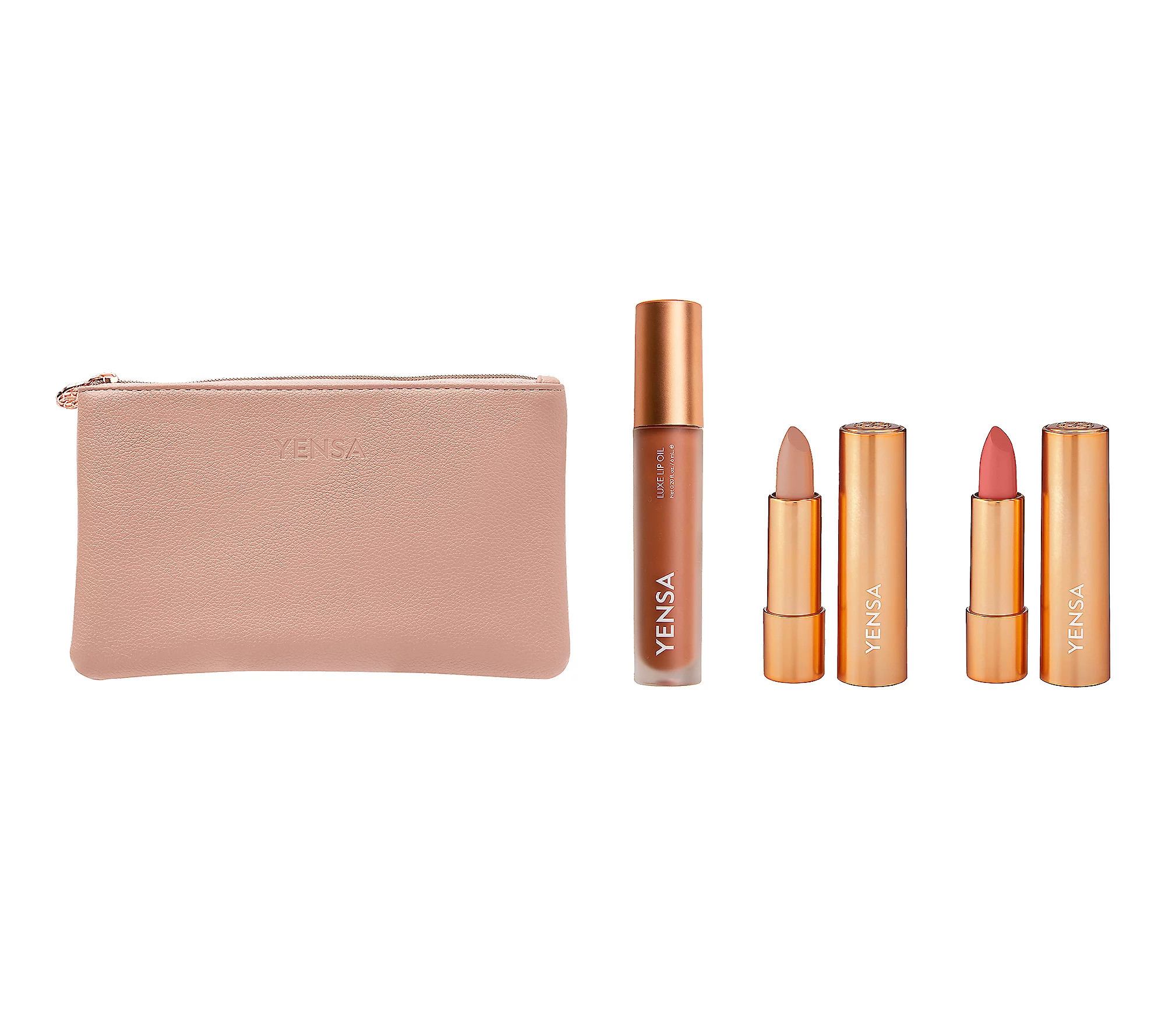 YENSA Beauty Lipstick Duo & Lip Oil with Bag | QVC