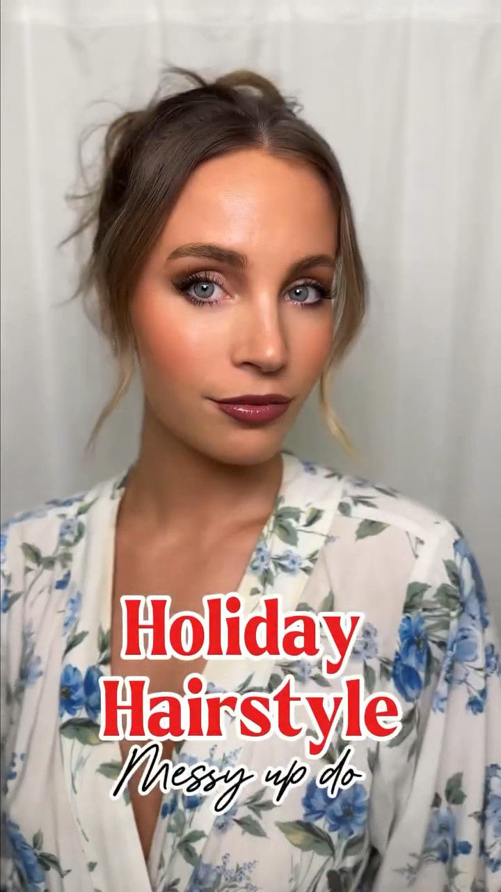 My favorite go to Holiday hairstyle! 👱‍♀️💫This messy up do is so easy and adds an instant wow factor to any outfit. Have you tried this style yet?! Everything I used linked in my LTK or comment ‘shop’! ♥️

#Holidayhair #holidayhairstyles #updo #holidayupdo #grwmhair #haietutorial