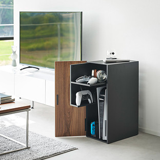 Yamazaki Home Tower Video Game Console Rack Black | The Container Store