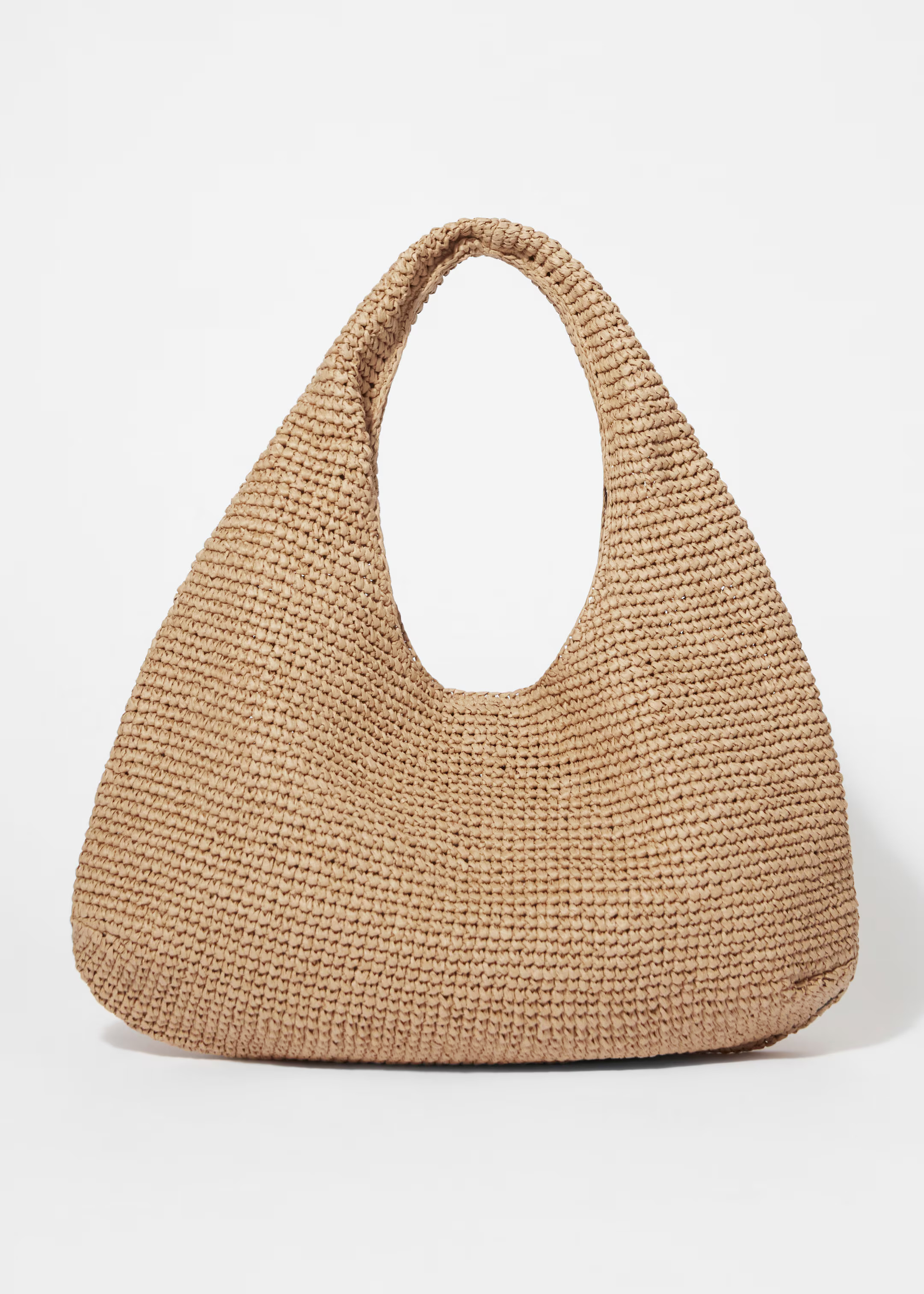 Leather-Piping Straw Shoulder Bag | & Other Stories UK