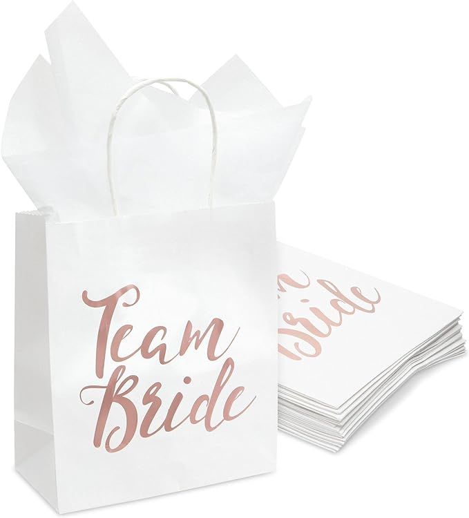 Team Bride Gift Bags for Bridesmaid Proposal, Bridal Shower Party Favors (15 Pack) | Amazon (US)