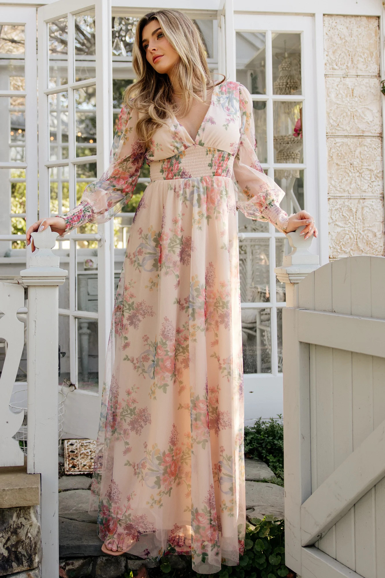 Layla Tulle Maxi Dress | Romantic Floral | Baltic Born