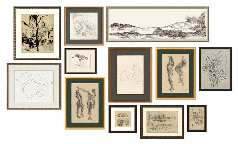 12-Pc Drawings Gallery Wall | One Kings Lane