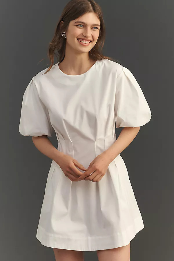 Tobie Puff-Sleeve Mini Dress | Anthropologie (US)