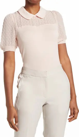 Swiss Dot Peter Pan Collar Sweater Top | Nordstrom Rack