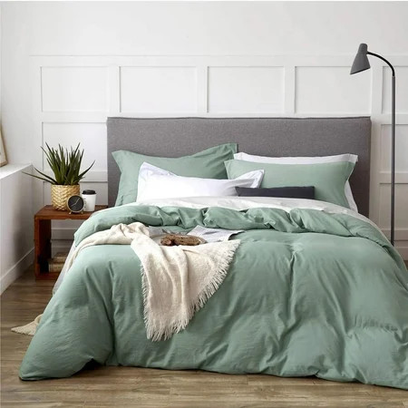 Golden Home Sage Green Duvet Cover Set with Zipper Closure Twin Size(68x90 inches)-2 Pieces (1 Duvet | Walmart (US)