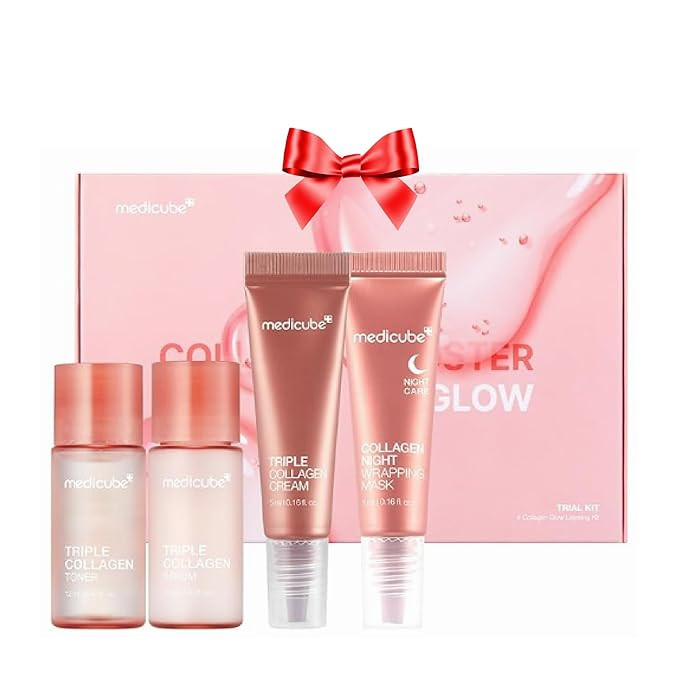 medicube Glass Skin Collagen Trial Kit | Korean Skincare Set and Kit | Gifts for women | 4-Step S... | Amazon (US)
