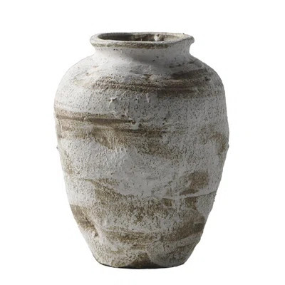 Farmhouse Vase Rustic Decor,Pottery Decorative Flower Vases For Home Decor,Boho Vase For Table, Living Room,Bathroom,Shelf,Mantel Decoration,7.7 Inch | Wayfair North America