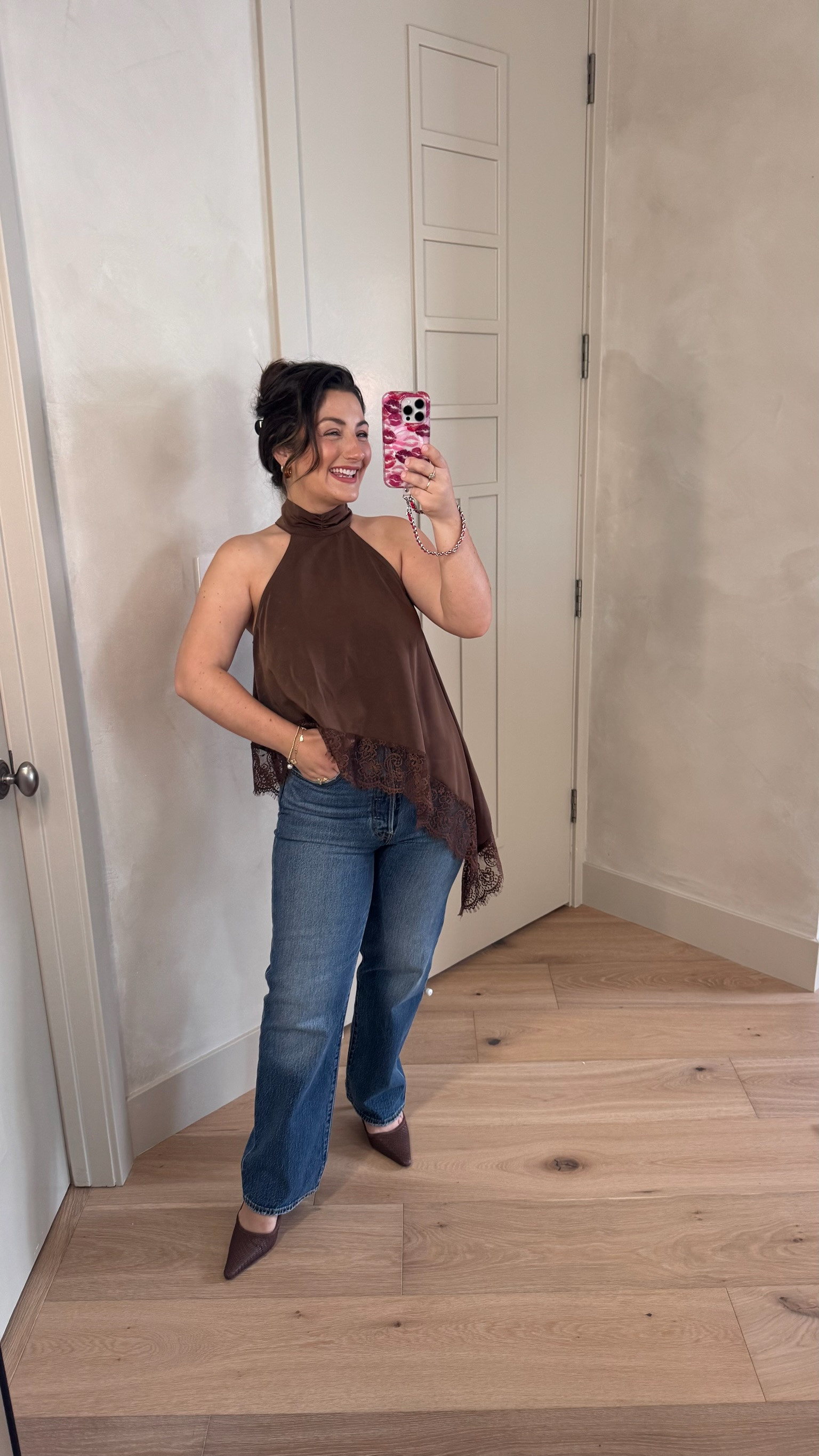 Date night outfit!! 
Asymmetrical tank with lace detail size small, Jeans size 27 

5'0" 140lbs
Petite friendly 

 

#LTKootd #LTKSeasonal #LTKPetite