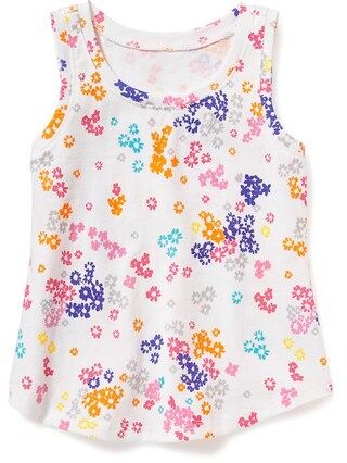 Old Navy Printed Jersey Tank For Toddler Girls Size 12-18 M - Multi floral top | Old Navy US