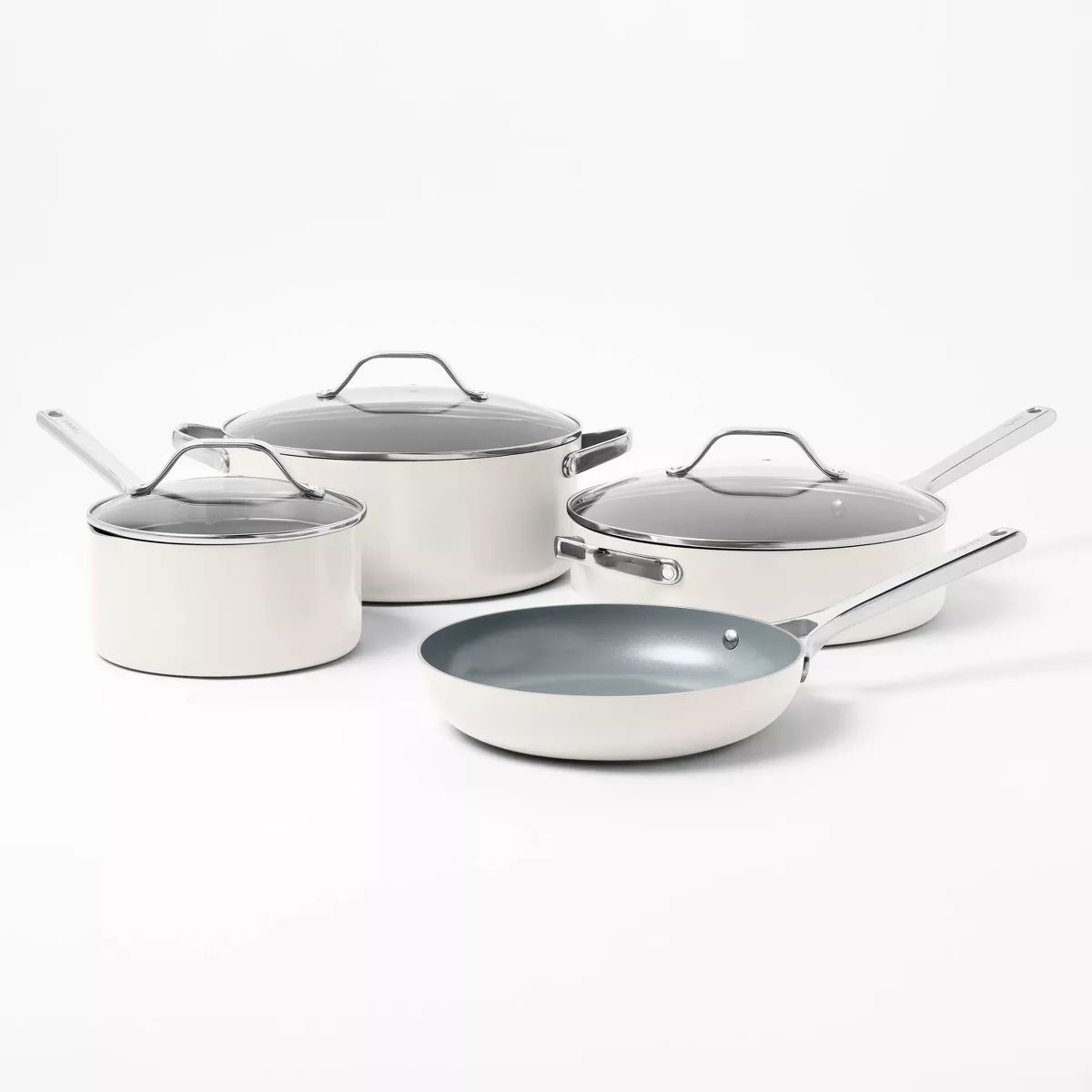 7pc Nonstick Ceramic Coated Aluminum Cookware Set - Figmint™ | Target