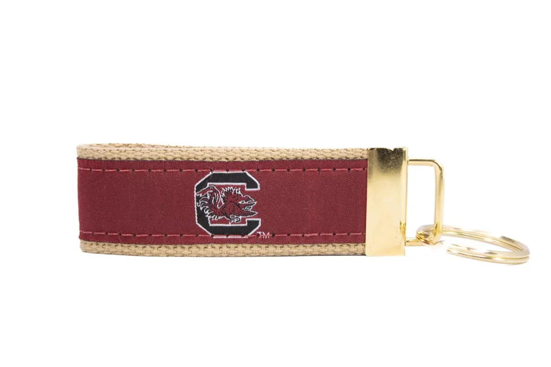 USC Gamecocks Collegiate Woven Ribbon Key Chain. University of South Carolina Key Fob. USC Gameco... | Etsy (Global)