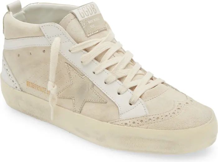 Mid Star Leather Sneaker with Genuine Shearling Trim (Women) | Nordstrom