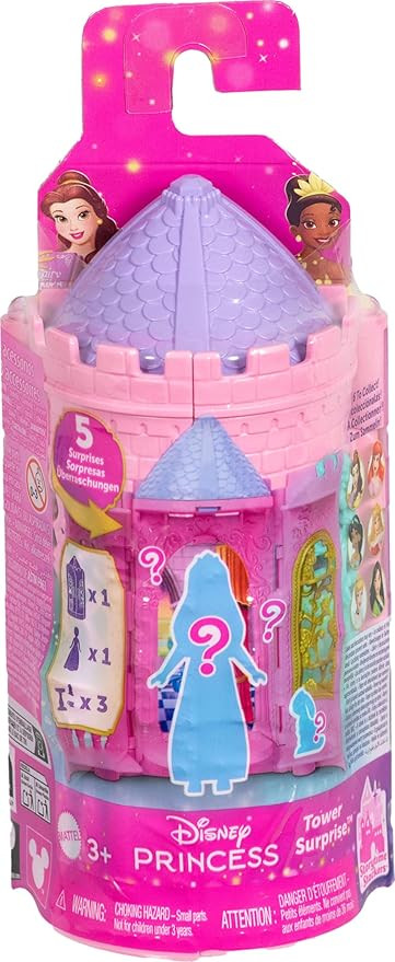 Mattel Disney Princess Tower Surprise Small Dolls & Accessories, Stacking Playsets with 4 Surpris... | Amazon (US)