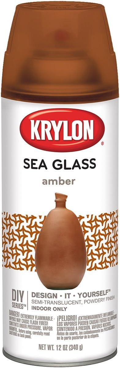 Krylon K09053000 Sea Glass Spray Paint, Amber, 12 Ounce | Amazon (US)