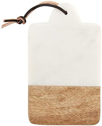 Mud Pie Mini Marble and Wood Cheese Board, Rectangle, 4.5" x 7.5" | Amazon (US)