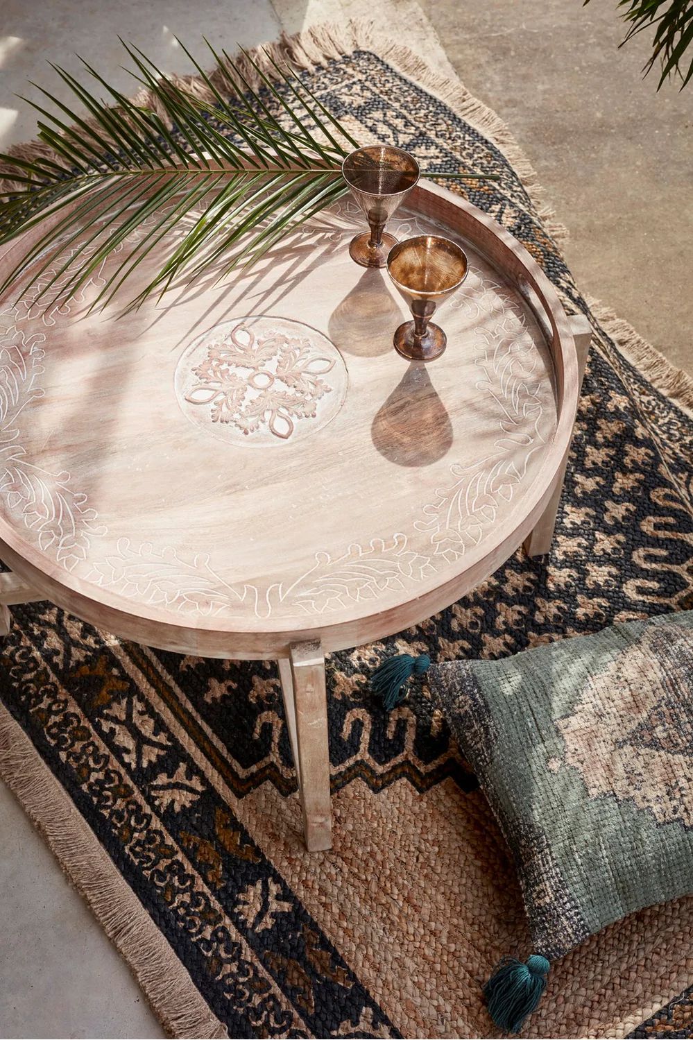 Mandala Wooden Coffee Table | French Connection (UK)