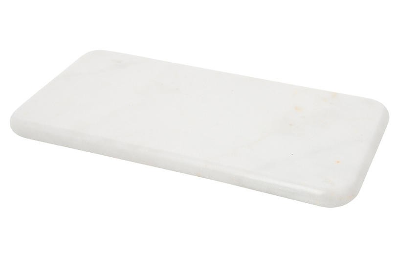 12" Kalvin Decorative Tray, White Marble | One Kings Lane
