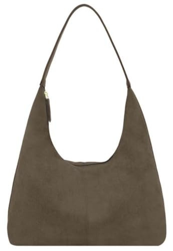 Women’s Trendy Suede Tote Bag Shoulder Bags For Women Fall Underarm Bag Winter Hobo Bag Work Purses Suede Travel Handbag | Amazon (US)