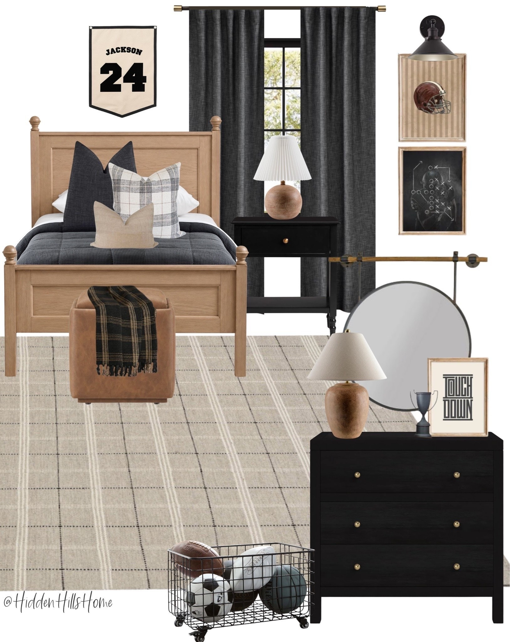 Boys bedroom decor ideas, boys room decor mood board, boys room design, home decor ideas, kids bedroom inspiration, sports themed boys room, masculine kids room, masculine boys bedroom inspiration #sports

#LTKHome #LTKSaleAlert #LTKKids