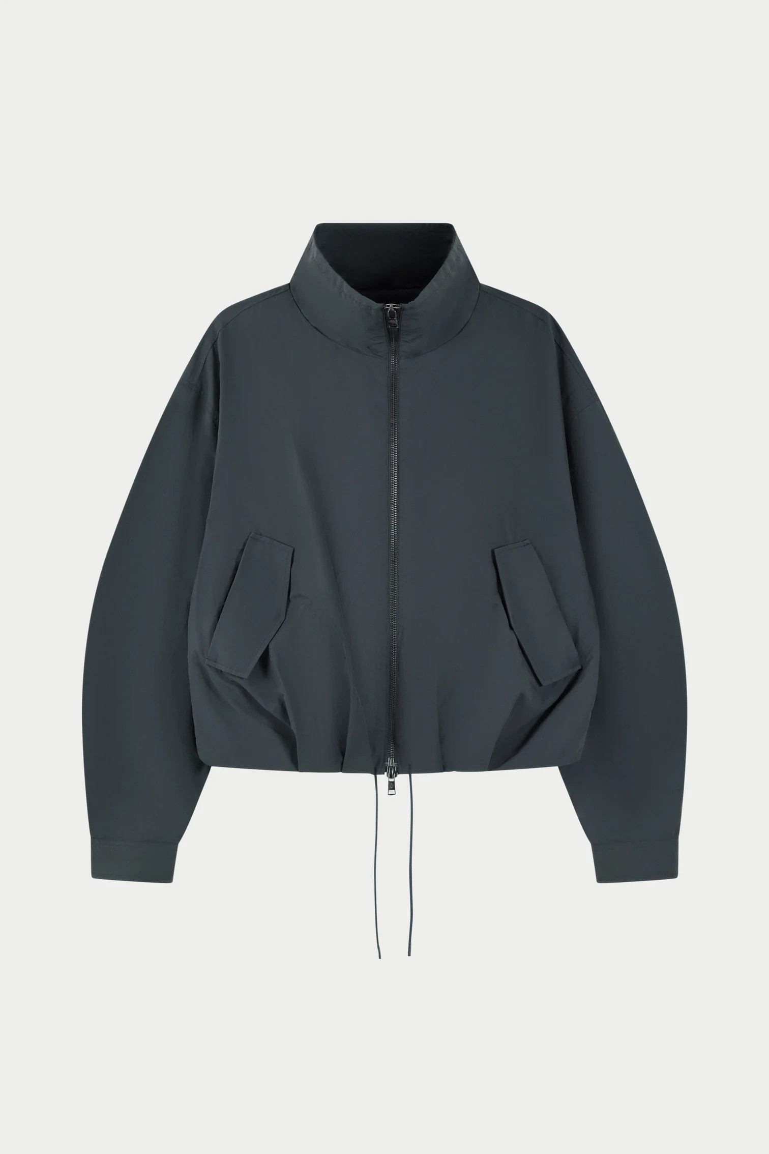 TECHNICAL FUNNEL NECK JACKET - CHARCOAL | The Couture Club