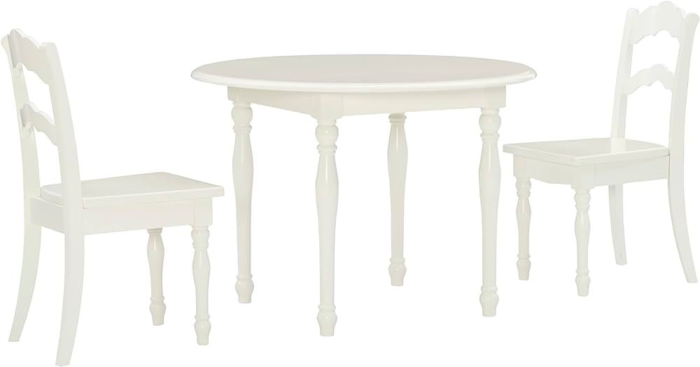 Powell Furniture Table and 2 Chairs, Cream Youth, Kid Size Chat Set | Amazon (US)